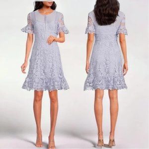NWT French Connection Cabello Lace Dress Cosmic Sky Lavender sz 8